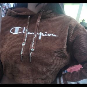 Corduroy champion crop top